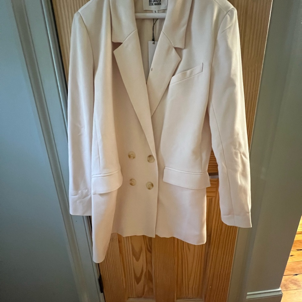 Steve Madden blush pink long blazer